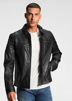 Bruno Banani Leather Jacket red casual look Fashion Jackets Leather Jackets 