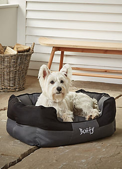 Bunty Anchor Black Water Resistant, Machine Washable Dog Bed