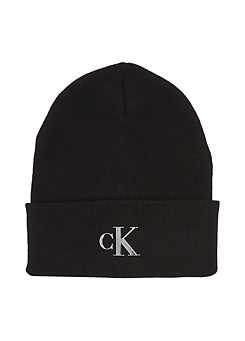 Calvin Klein Monogram Wool Blend Beanie Hat