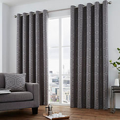 Camberwell Pair of Eyelet Lined Curtains