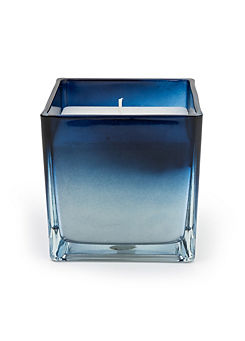 Candlelight Blue Ombre Scent Medium Square Glass Candle