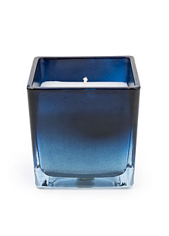 Candlelight Blue Ombre Scent Small Square Glass Candle