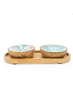 Candlelight Destinations Set of 2 Small Mango Wood Bowls