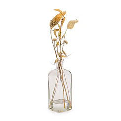 Candlelight Dried Flowers in Square Glass Vase