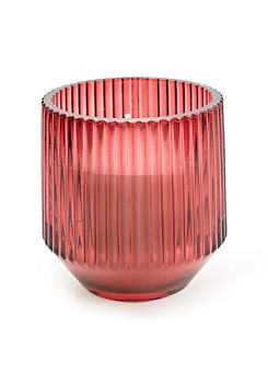 Candlelight Pomegranate & Cassis Scent 9.7cm Ridged Glass Candle