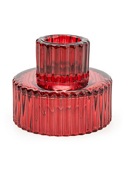 Candlelight Pomegranate Set of 3 - 2 Way Glass Tealight/Candle Holders