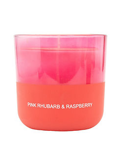 Candlelight Two Tone Brights Pink Rhubarb & Raspberry Candle