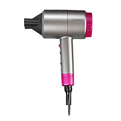 Carmen C81103 Neon Lightweight Hair Dryer with Cool Shot, Concentrator Nozzle, Removable Filter, 1800W, Graphite and Pink