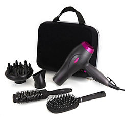 Carmen Neon 2200W Hairdryer Styling Set - Graphite/Pink