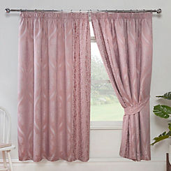 Cascade Home Buckingham Lined Curtains - Rose