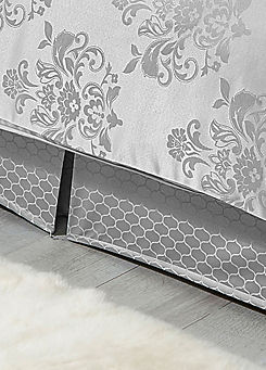 Cascade Home Chatsworth Fitted Platform Valance Sheet - Silver