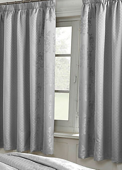 Cascade Home Chatsworth Pair Of Standard Lined Curtains - Silver