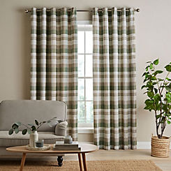 Catherine Lansfield Brushed Cotton Thermal Pair of Lined Eyelet Curtains