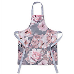 Catherine Lansfield Dramatic Floral Grey Apron