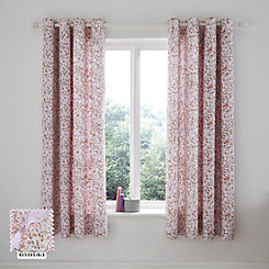 Catherine Lansfield Kids Enchanted Butterfly Pair of Lined Eyelet Curtains