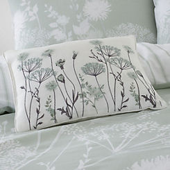 Catherine Lansfield Meadowsweet Floral Green Filled Cushion