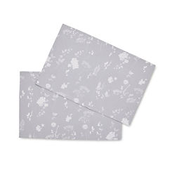 Catherine Lansfield Meadowsweet Floral Grey Pair of Placemats