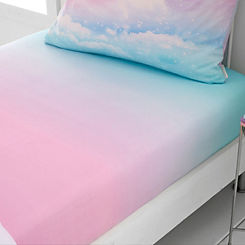 Catherine Lansfield Ombre Rainbow Clouds Fitted Sheet