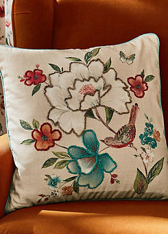 Catherine Lansfield Pippa Floral Birds 45 x 45cm Cushion
