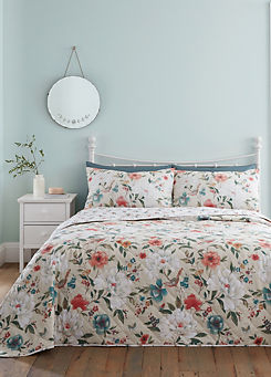 Catherine Lansfield Pippa Floral Birds Bedspread