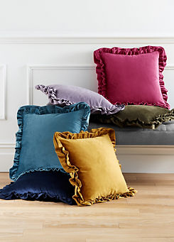 Catherine Lansfield So Soft Velvet Touch Double Frill 43 x 43cm Cushion