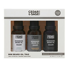 Cedar & Sage 3PC Beard Oil 3X30ml