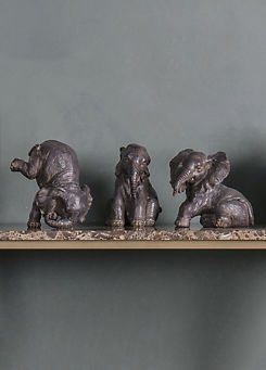 Chic Living Chobe Elephant Trio Sculpture