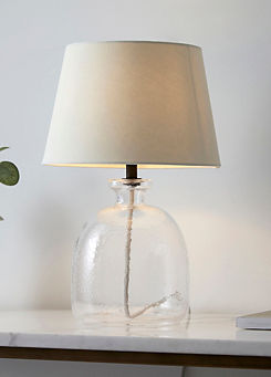 Chic Living Milos Hammered Effect Clear Glass Table Lamp
