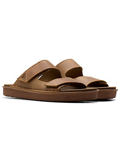 Clarks Tan Leather Litton Strap Sandals