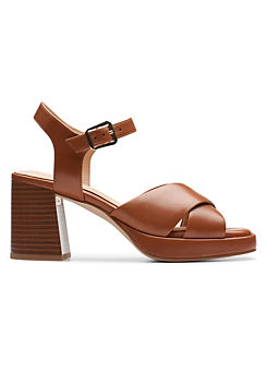 Clarks Tan Leather Ritzy75 Rae Sandals