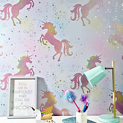 Coloroll Be Dazzled Dancing Unicorn Wallpaper