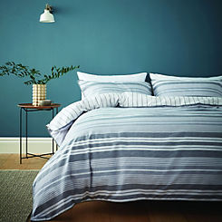 Content By Terence Conran Kingston Stripe 200 Thread Count 100% Cotton Duvet Set