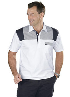 Contrast Striped Polo Shirt