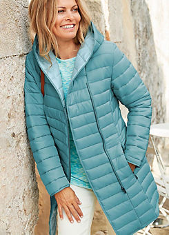 Cotton Traders Contrast Padded Hooded Jacket