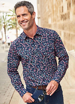 Cotton Traders Long Sleeve Soft Touch Print Shirt