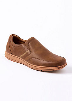 Cotton Traders Mens Walnut Casual Slip-On Shoes