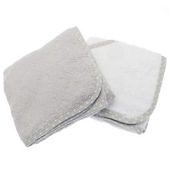 Country Club Elli & Raff Pack of 2 Grey Hooded Baby Towels - Grey