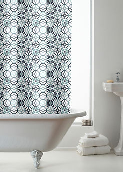 Country Club Geo Tiles Shower Curtain