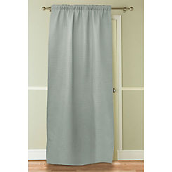 Country Club Grey Aria Single Thermal Door Curtain
