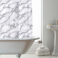 Country Club Marble Shower Curtain