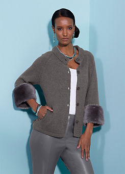 Creation L Knitted Round Neck Cardigan