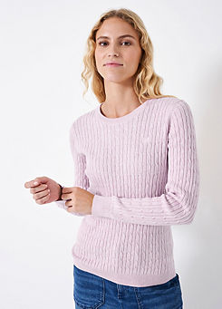 Crew Clothing Company Heritage Crew Neck Cable Jumper
