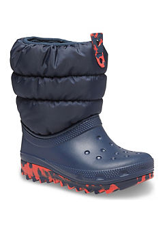 Crocs Blue Classic Neo Puff Boots
