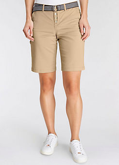 DELMAO Belted Chino Shorts