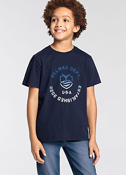 DELMAO Kids Logo Print T-Shirt