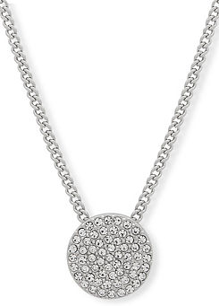 DKNY Pave Crystal Pendant in Silver Tone