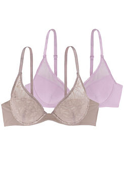 DORINA Lilith 2 Pack Underwired Light Padded Demi Bras