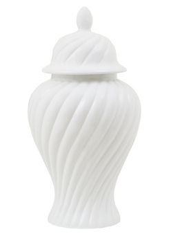 Damson Small White Ceramic Jar