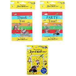 David Walliams Thank You Cards, Party Invites and Stickers Set