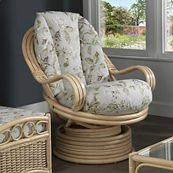 Desser Vale Laminated Swivel Rocker Chair in Lily